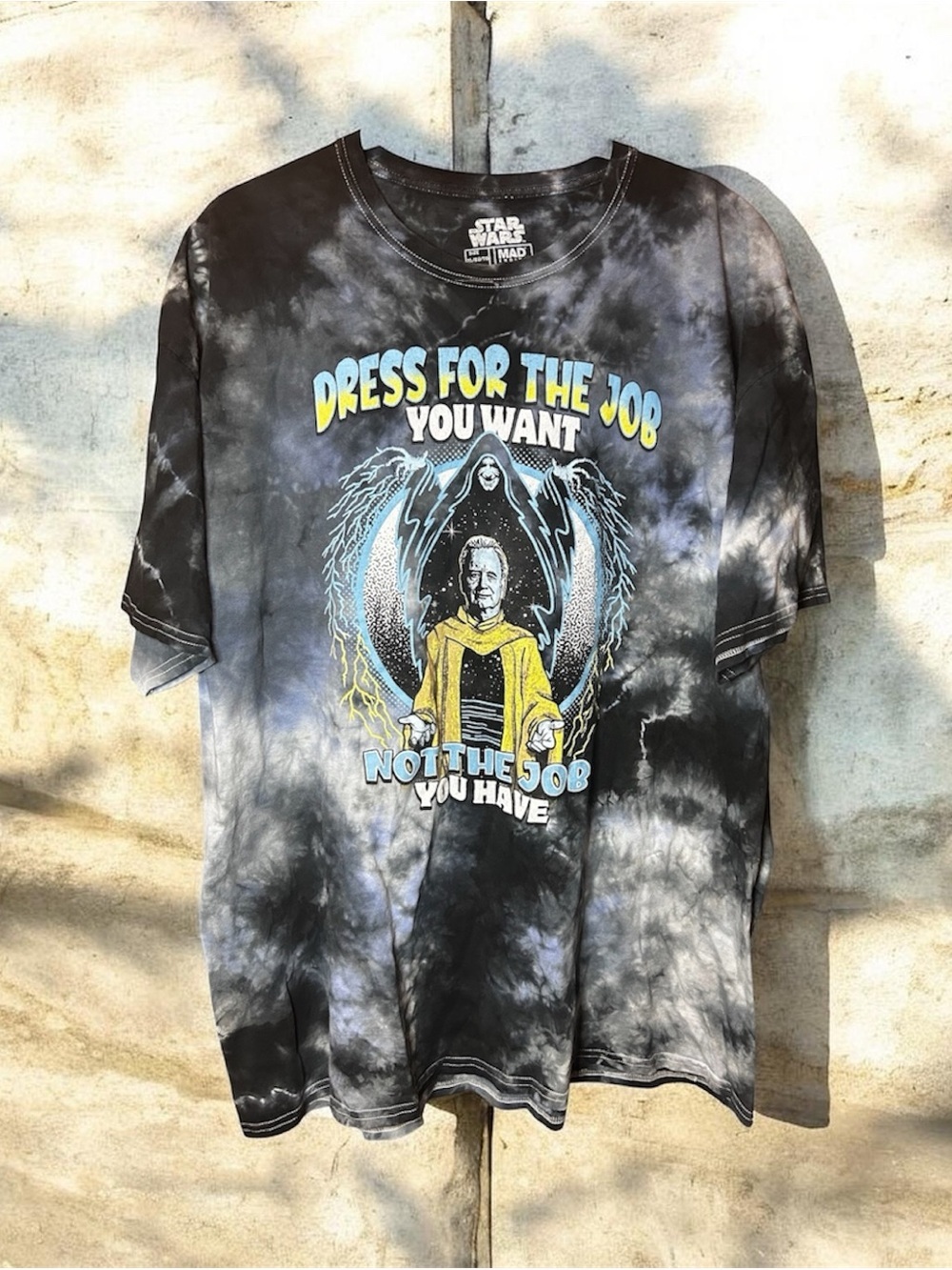 🌸Star Wars Emperor Palpatine Dress for the Job You Want Tie-Dye T-Shirt - XL